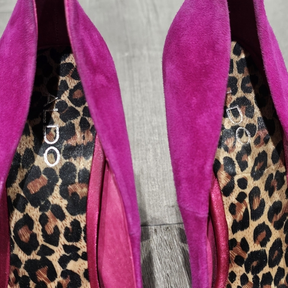 ALDO Fuchsia Pink Suede Platform Stiletto Pumps 40/9 - Picture 8 of 13